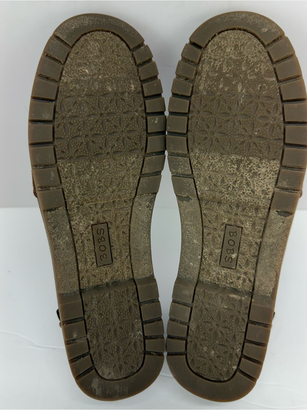BOBS from Skechers size 8 Women’s Brown Faux Leather Chill Lugs Loafers Shoes - Picture 7 of 8